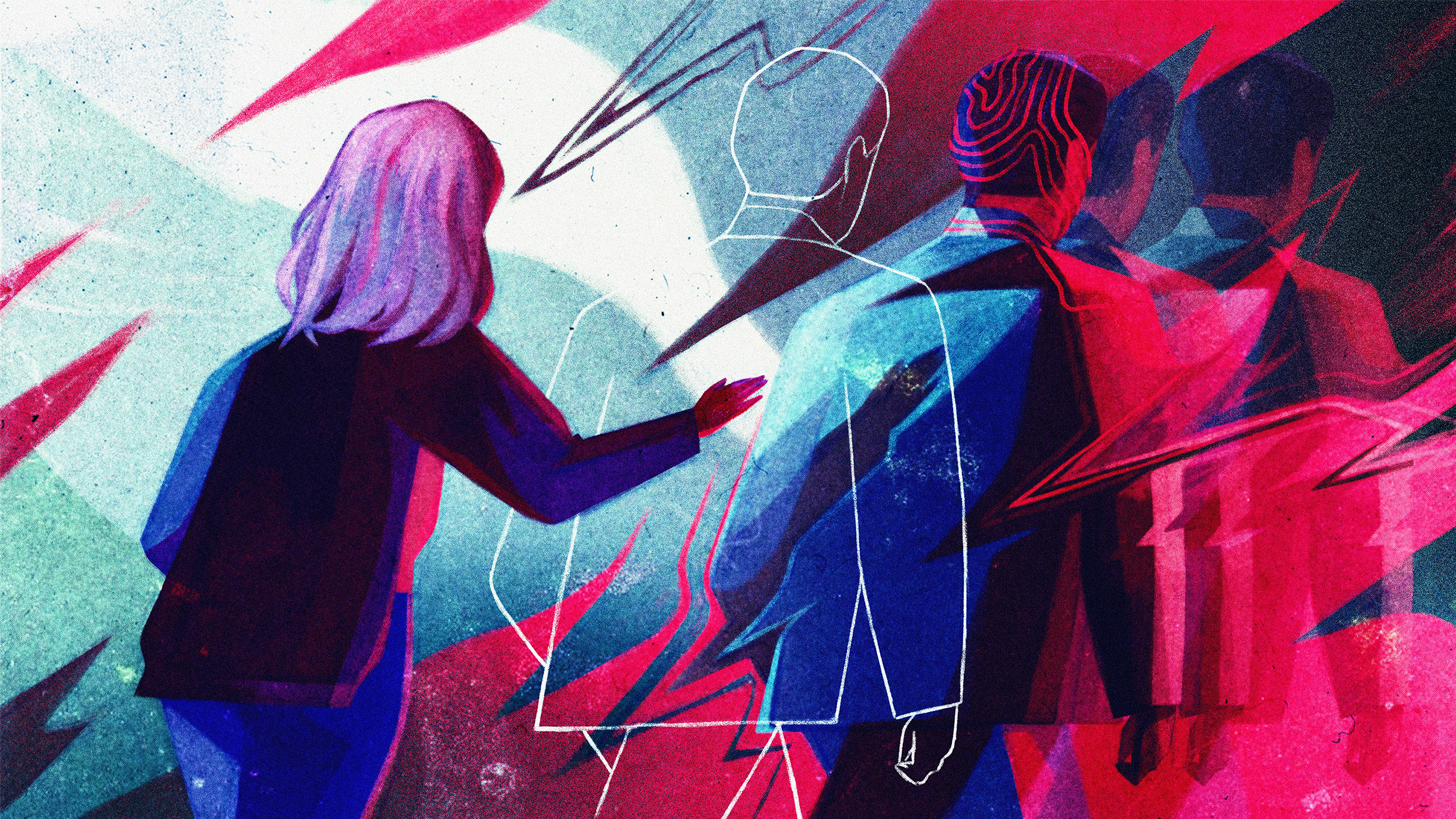 Many Americans are feeling like they've lost loved ones to a web of conspiracy theories and false information circulating online. (Sarah Gonzales for NPR)