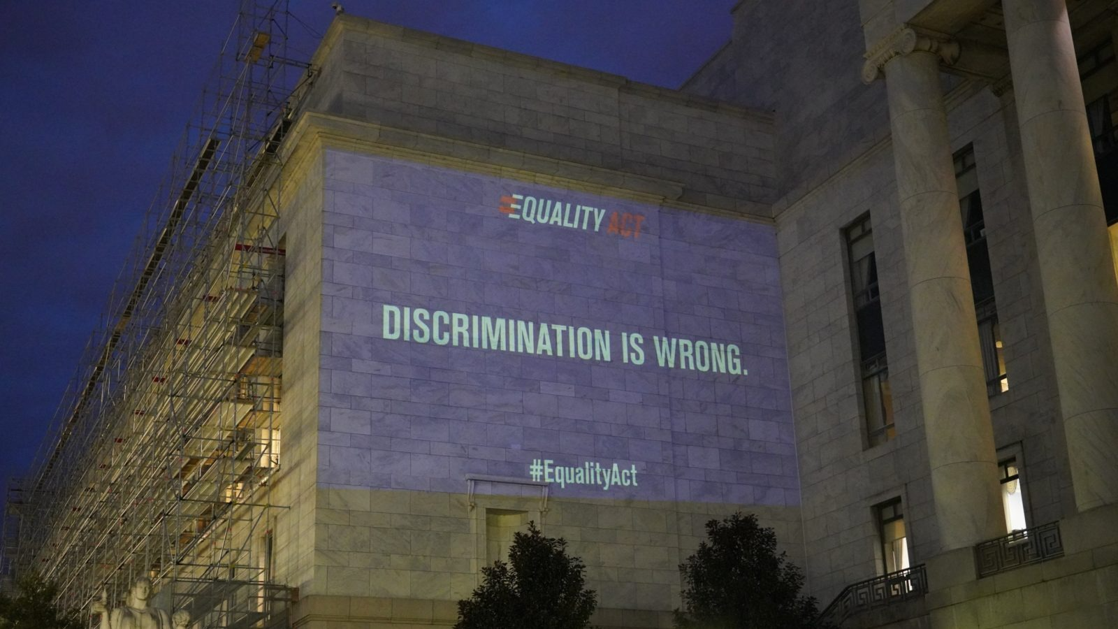 Robin Bell Spent Four Years Projecting Protest Messages On The Trump Hotel. Now What? - Vimarsana News