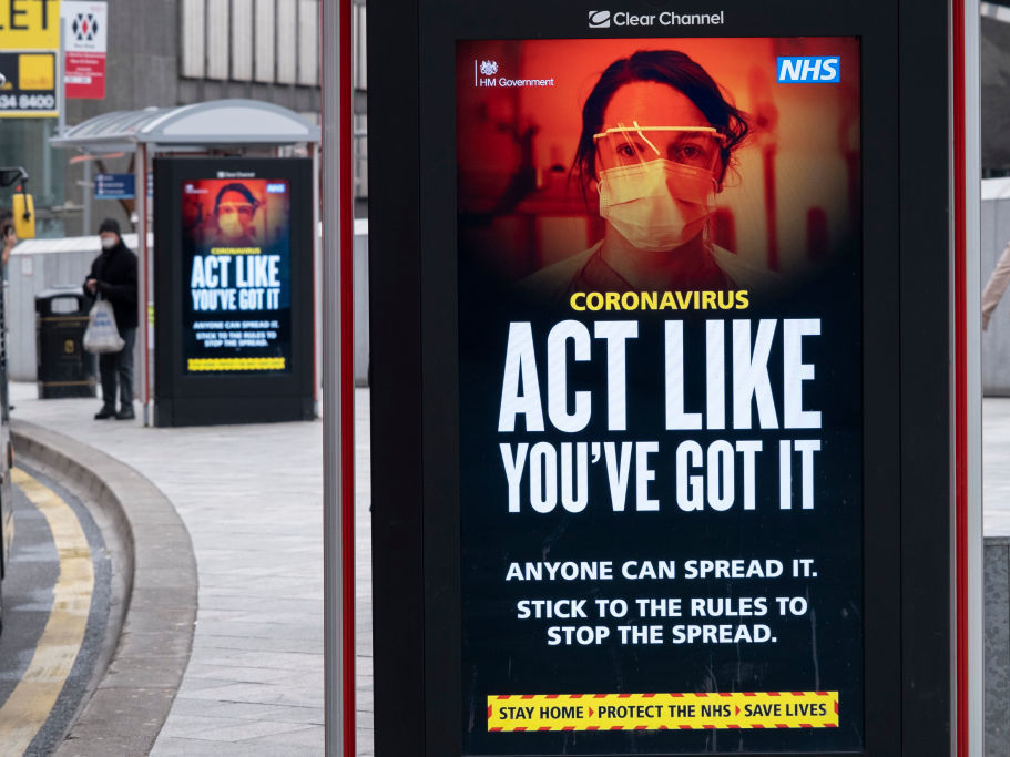 Following the recent surge in cases including the new variant of Covid-19, the most recent lockdown in the United Kingdom advises all citizens to follow the message to stay at home, protect the hospital system and save lives. (In Pictures via Getty Images)