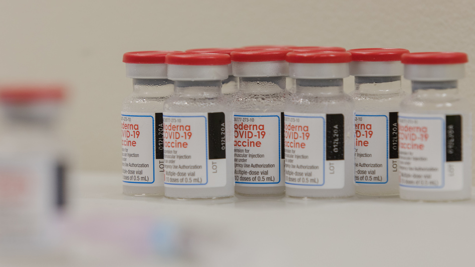 Vials of the Moderna COVID-19 vaccines are seen this week at the Covenant Place facility in Sumter, S.C. (Micah Green/Bloomberg via Getty Images)