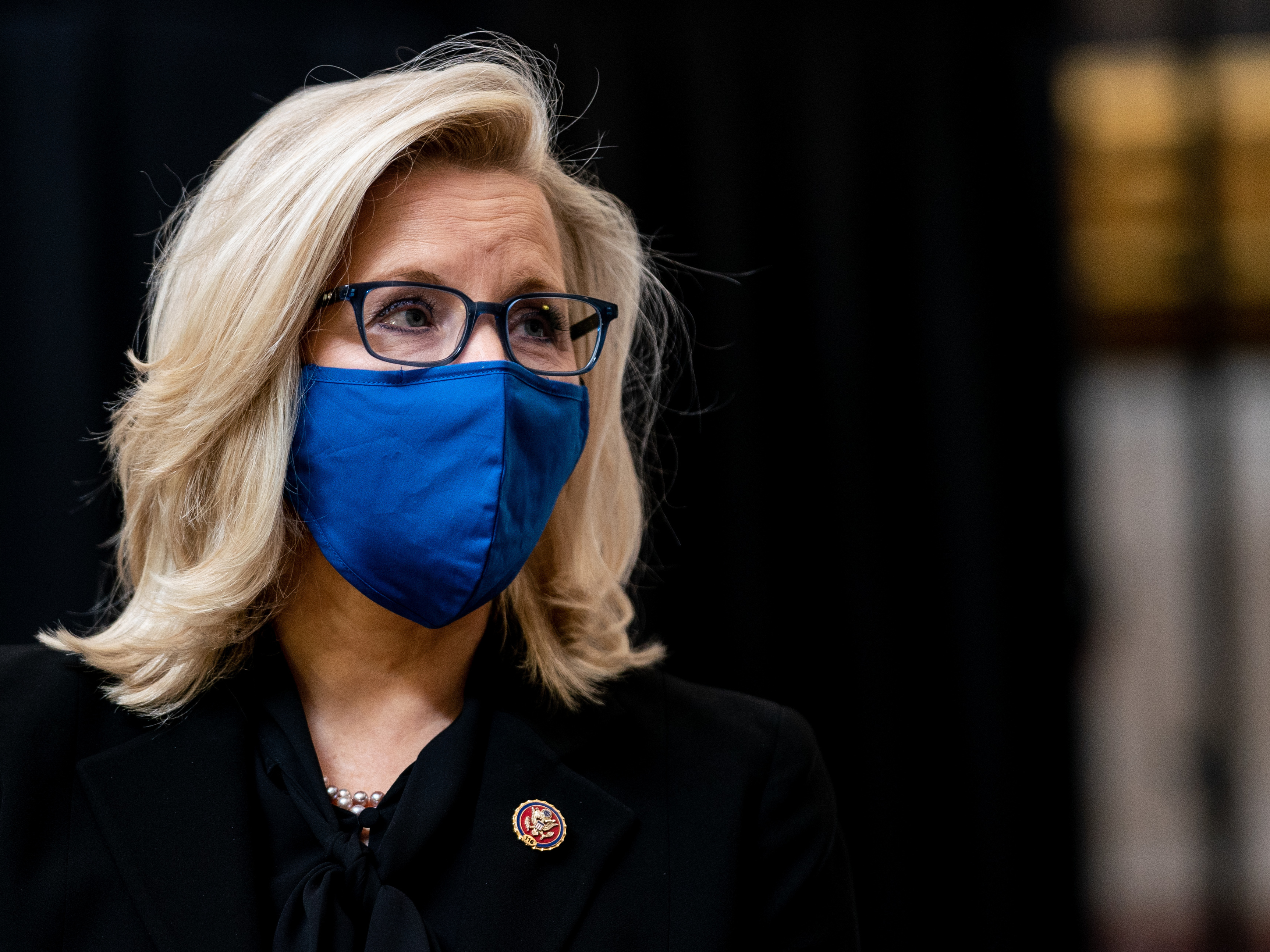 U.S. Rep. Liz Cheney attends a congressional tribute to the late Capitol Police officer Brian Sicknick who lies in honor in the Rotunda of the U.S. Capitol on February 3, 2021. (Getty Images)