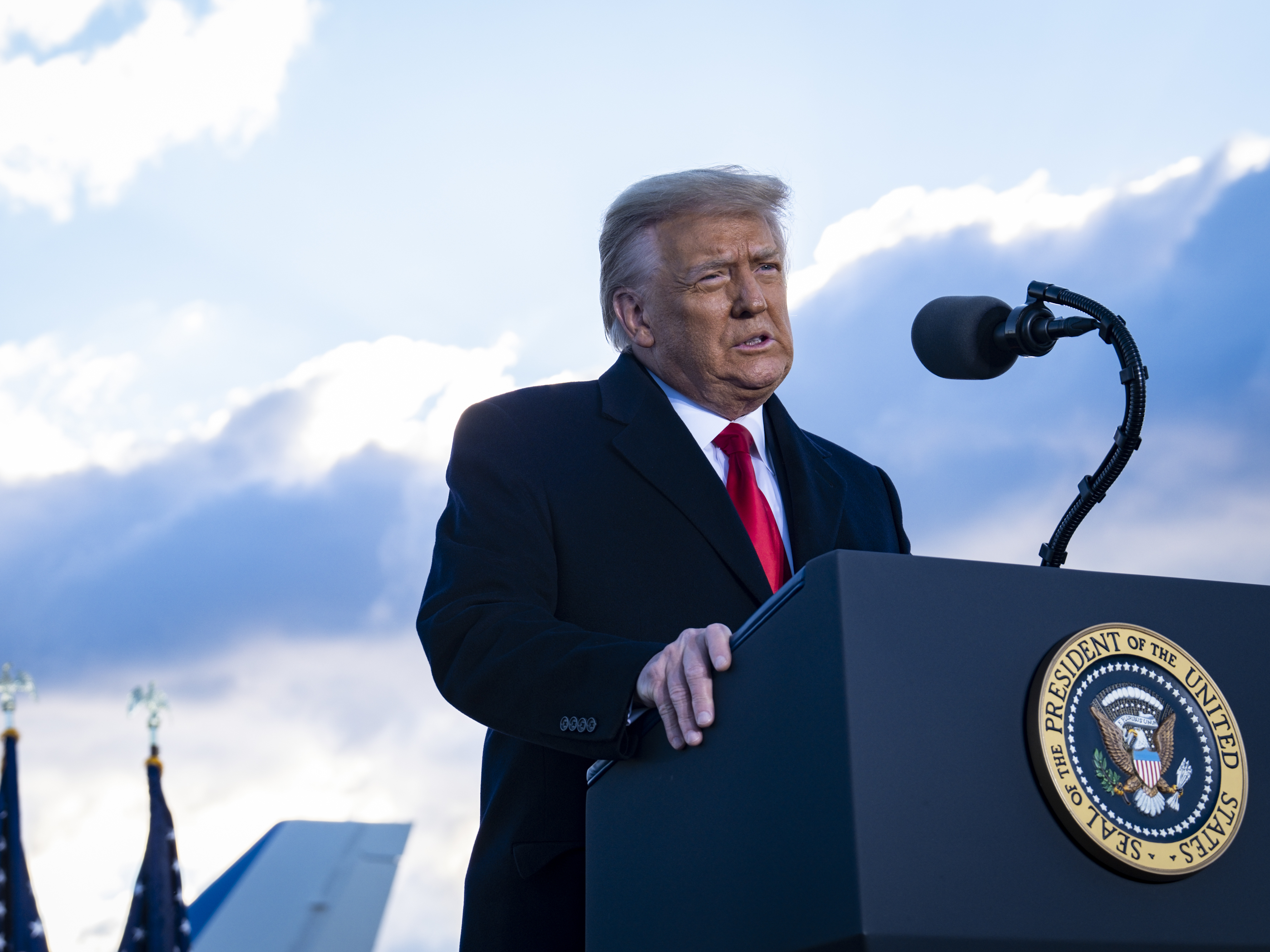 Former President Donald Trump has been invited to talk about how he doesn't think he incited the Capitol riot ... under oath and subject to cross-examination. (Getty Images)