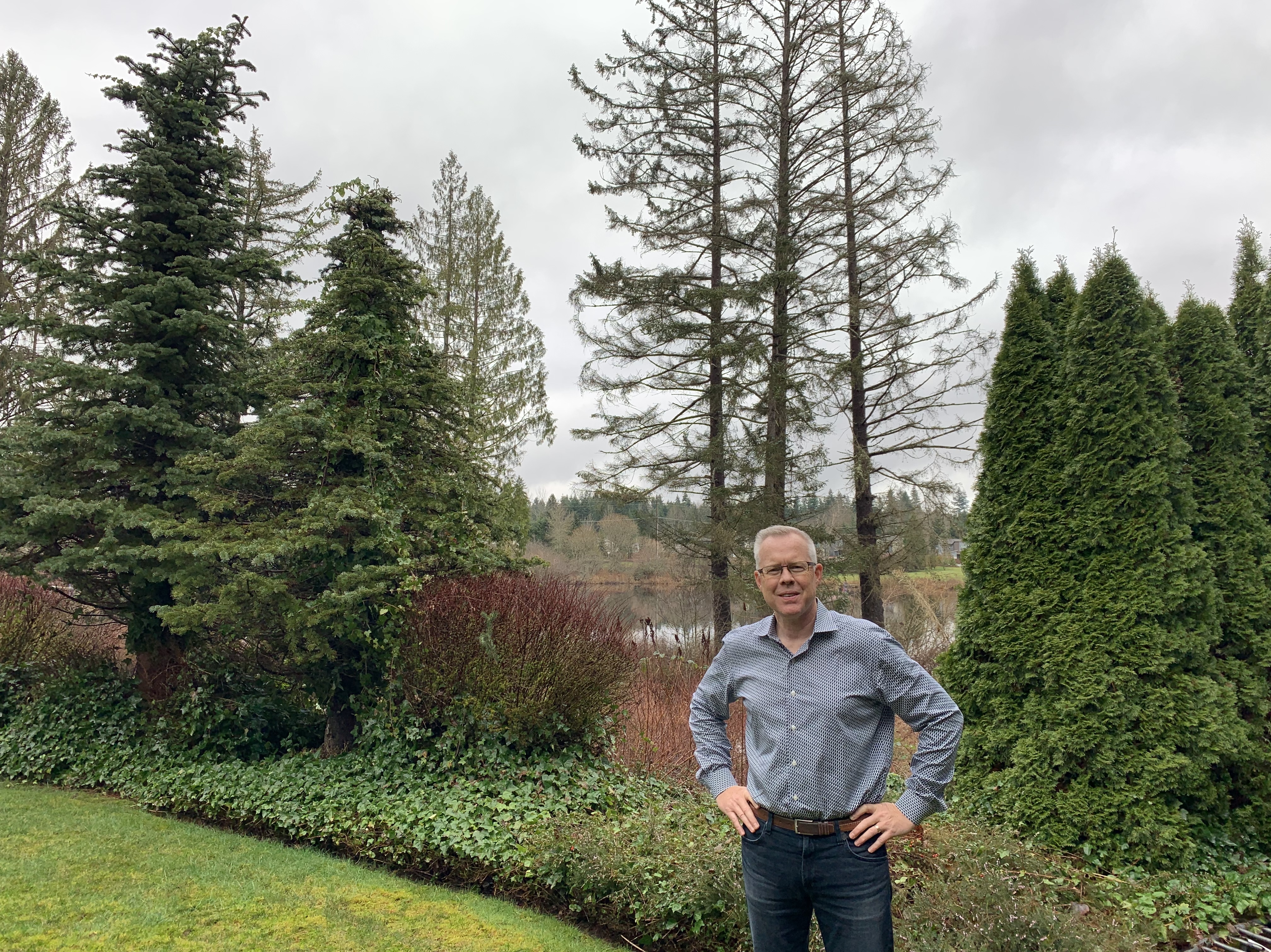 Epik CEO Rob Monster standing in the backyard of his home in Sammamish, Wash. (Provided by Rob Monster)