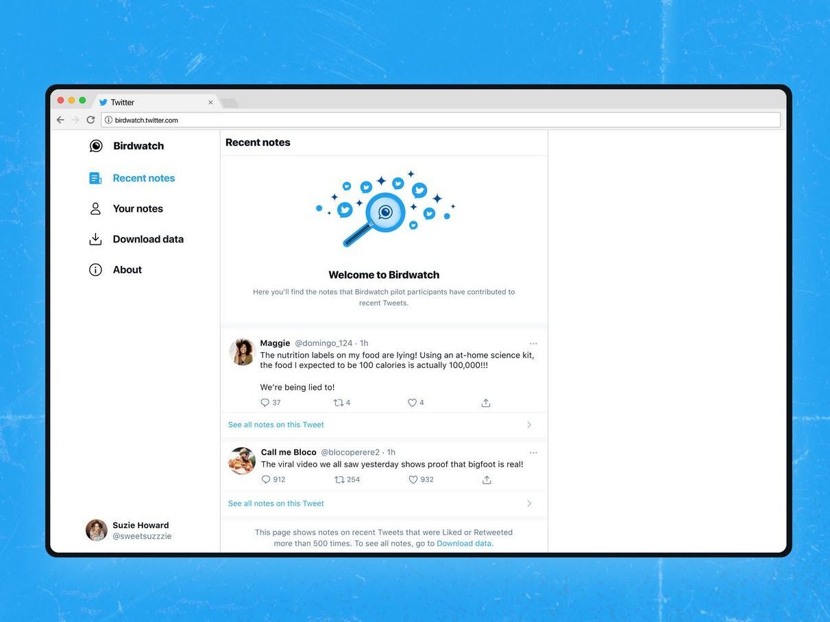 Twitter's new pilot program Birdwatch aims to enlist the social network's users to fact check each other's tweets. (Twitter/Screenshot by NPR)