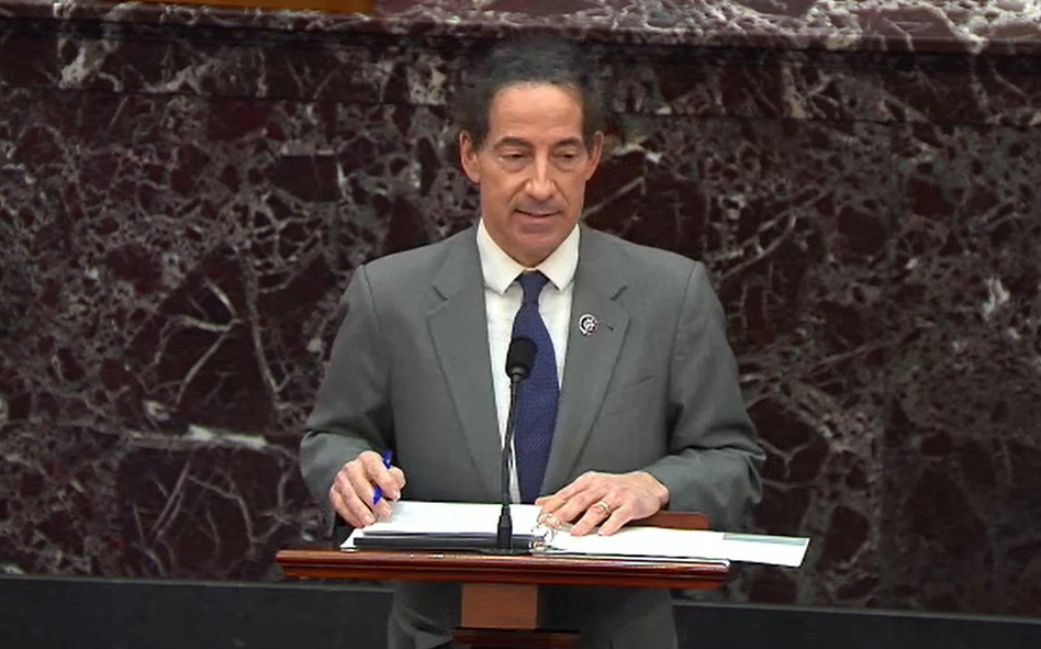 Lead impeachment manager Rep. Jamie Raskin, D-Md., called former President Donald Trump "inciter-in-chief" during opening arguments of the second day of the Senate impeachment trial. (Handout/Getty Images)