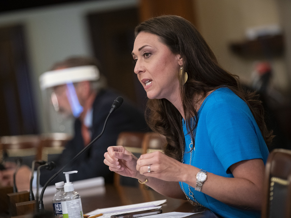 On Saturday morning, senators voted to hear from Republican Rep. Jaime Herrera Beutler as a witness in the impeachment trial. Later, an agreement allowed a statement by her into the record without calling her. (Bloomberg via Getty Images)