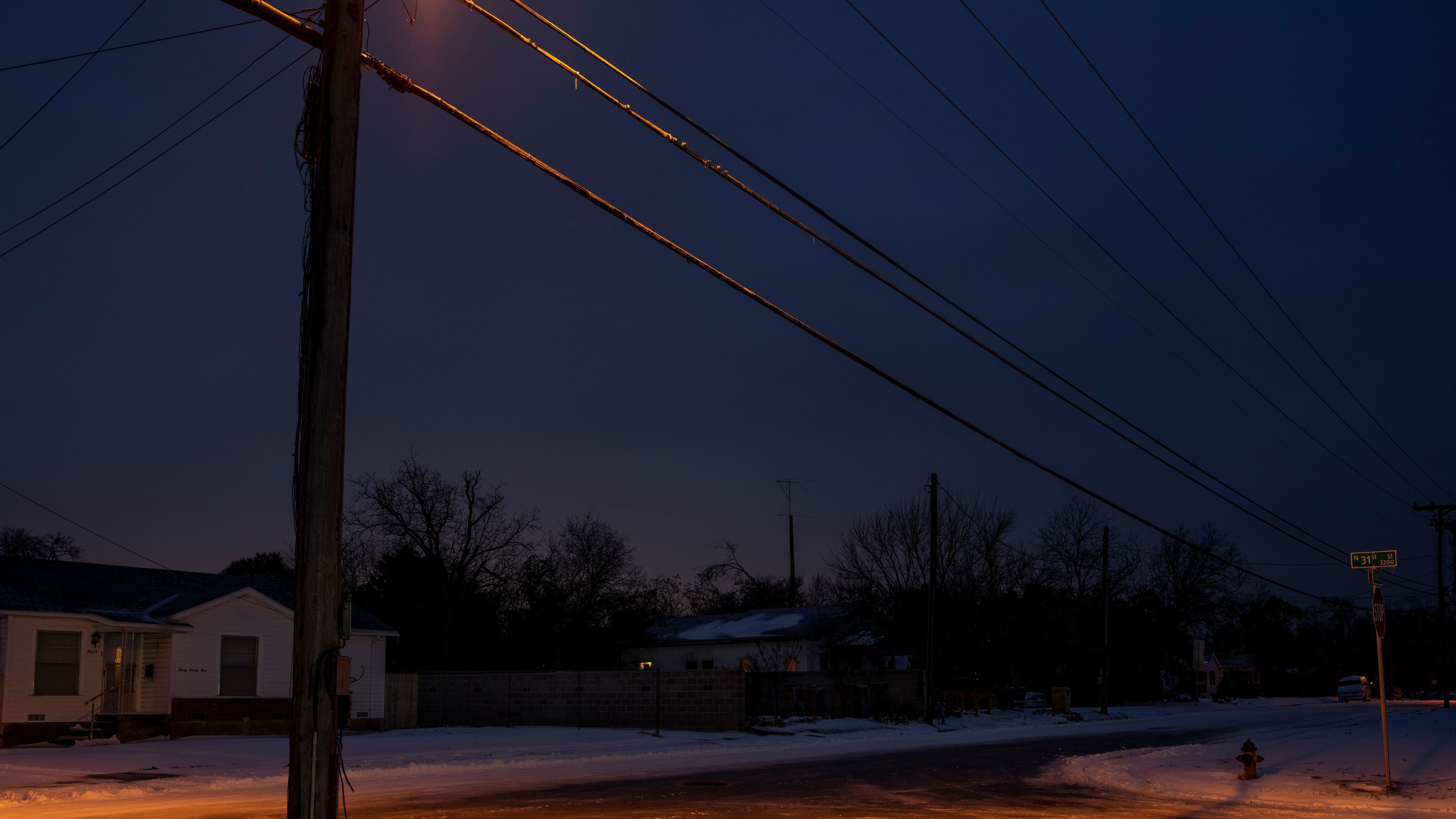 Snow covers the ground in Waco, Texas, on Feb. 17. Texas Gov. Greg Abbott has blamed renewable energy sources for the blackouts that have hit the state. In fact, they were caused by a systemwide failure across all energy sources.