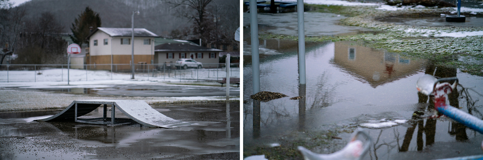 Before the flood, Aaron Trigg says, there were baseball games and kids playing on the playground near his house in Rainelle. After the flood, that changed. "Now, it was just silence," he remembers. "It affected the spirit of the town." (Ryan Kellman/NPR)