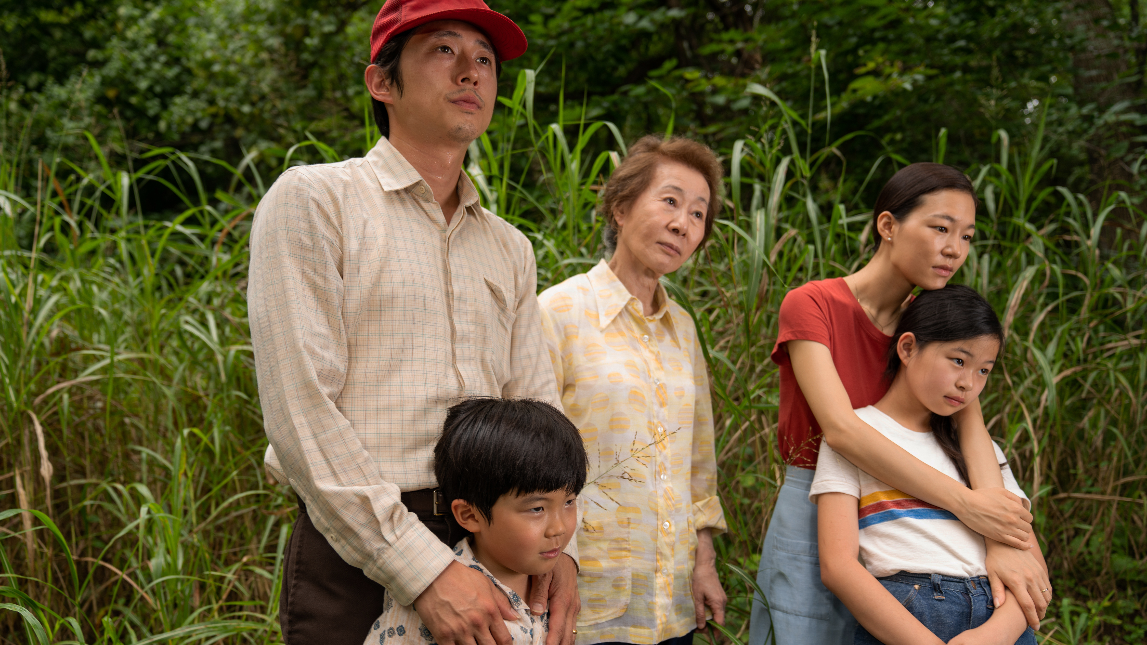 Steven Yeun, Alan S. Kim, Yuh-Jung Youn, Yeri Han and Noel Cho star in <em>Minari.</em> (A24)