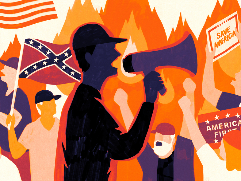 A college student charged in the Jan. 6 riot "openly posted calls for America to become a whites-only nation," according to the FBI. Who was he on campus? (Yifan Wu for NPR)