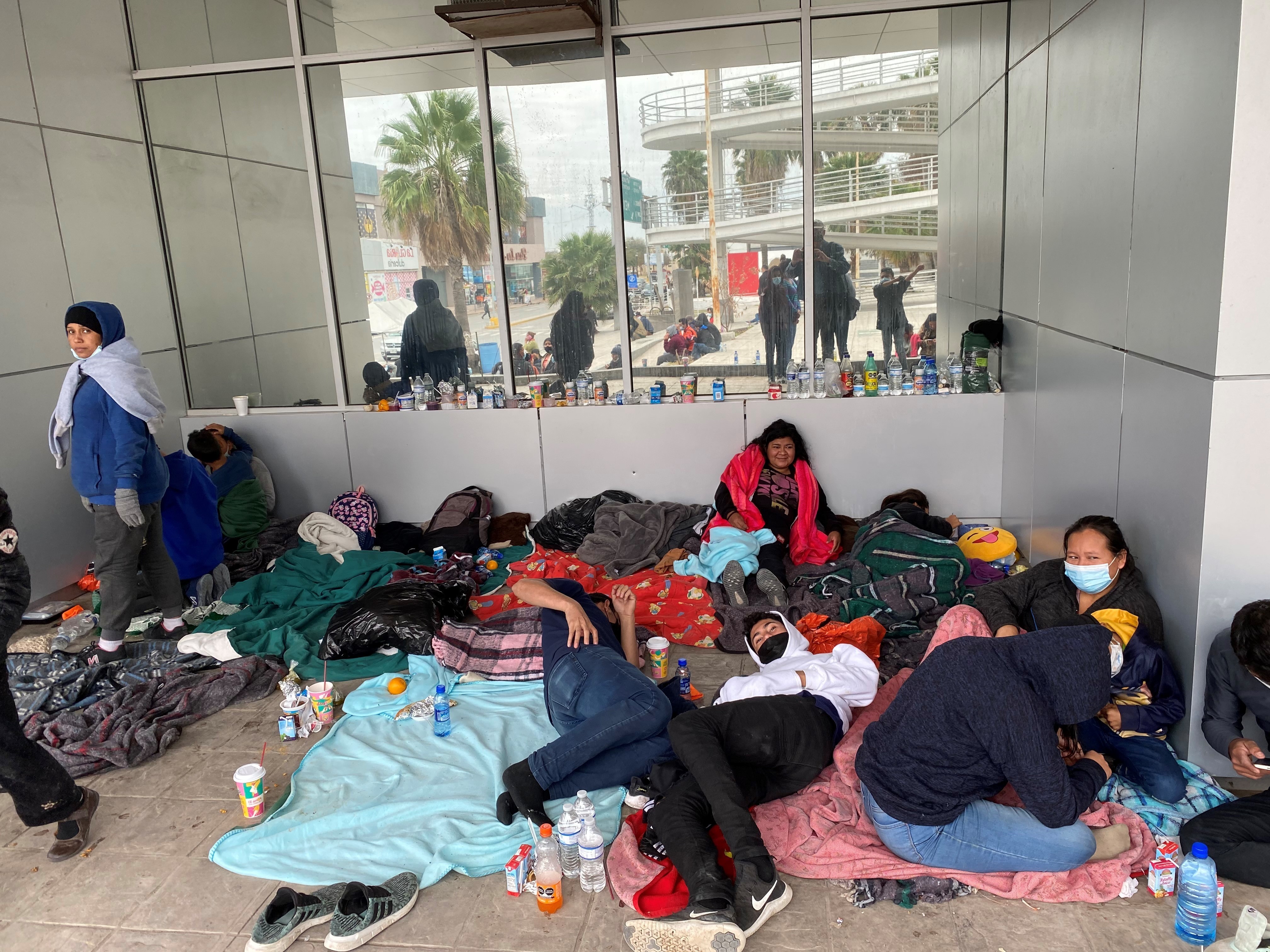 These are among the Central Americans who were expelled by the border patrol from the United States and left in Reynosa, Mexico. They say Mexican officials told them if they don't leave they would be sprayed with water. (NPR)