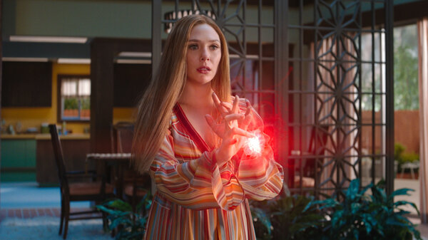 Elizabeth Olsen as Wanda Maximoff in the Disney Plus series WandaVision.