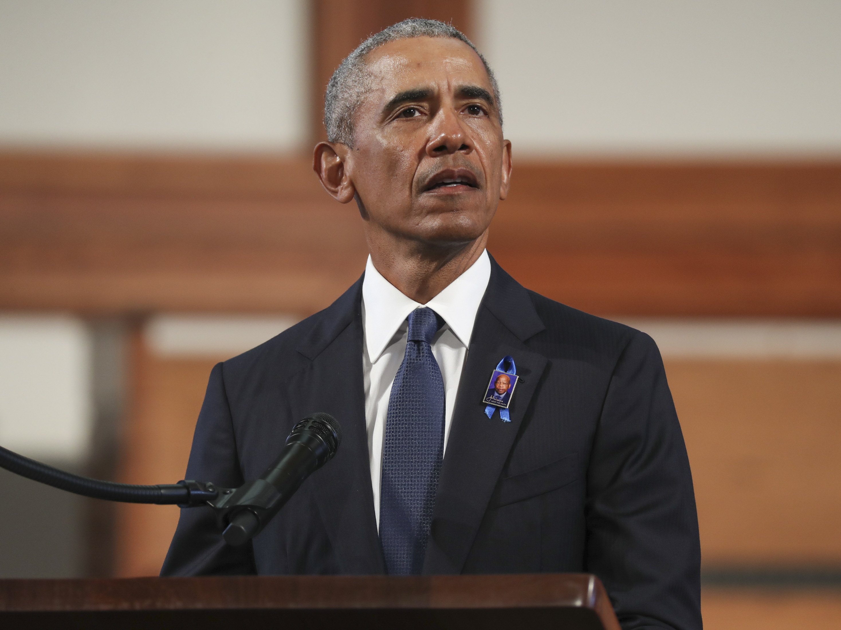 At the funeral of the late congressman and civil rights leader Rep. John Lewis, D-Ga., last year, former President Barack Obama called on the Senate to eliminate the filibuster, if needed, to secure voting rights. (Pool/AFP via Getty Images)