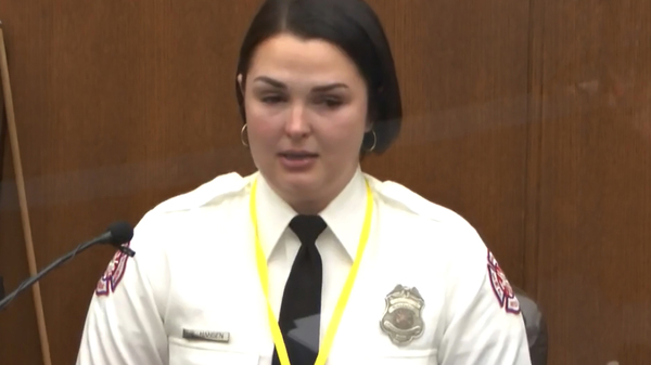 Minneapolis Firefighter Genevieve Hansen testifies Tuesday in the trial of former Minneapolis police Officer Derek Chauvin, in the May 25, 2020, death of George Floyd.