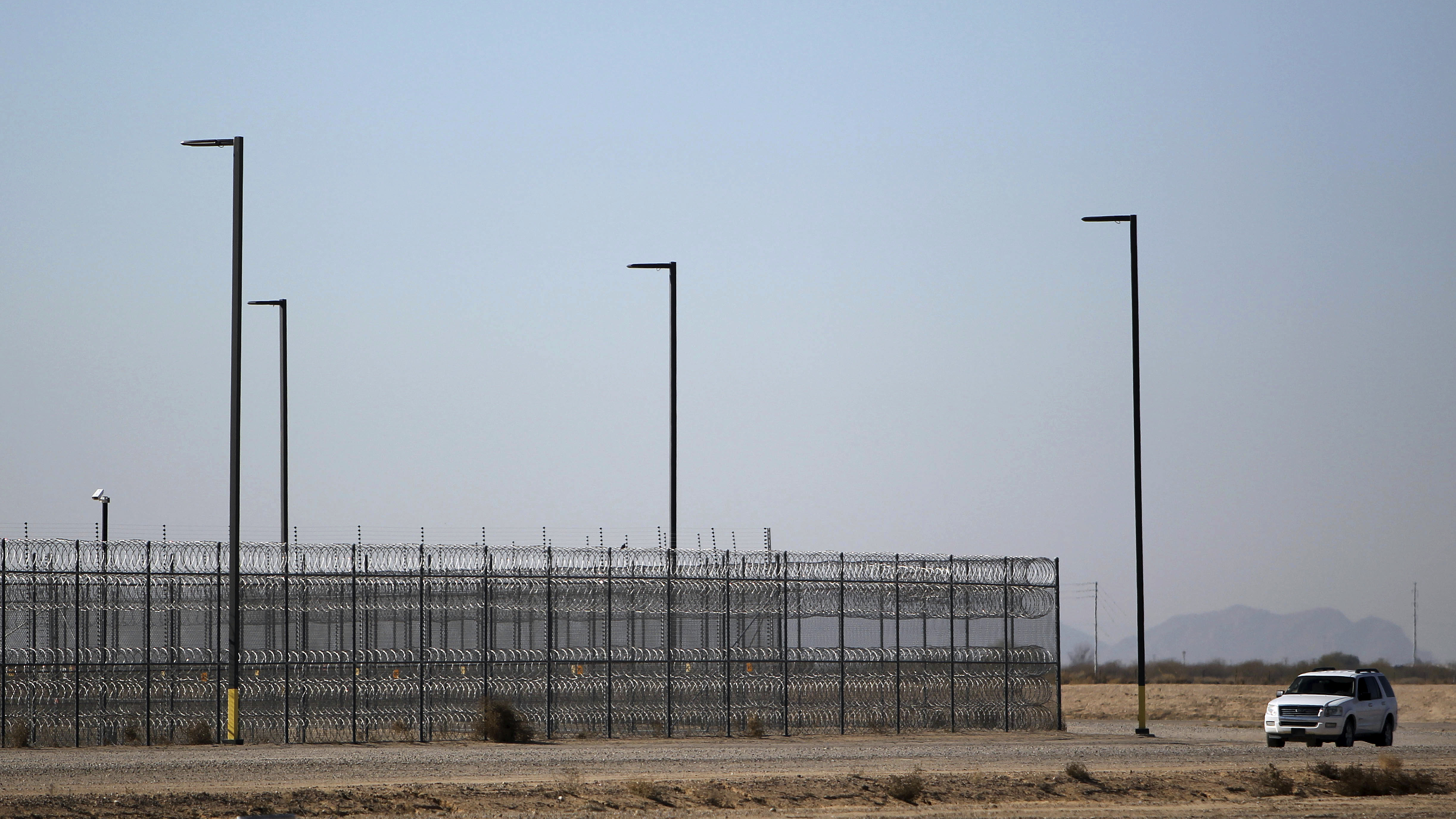 A private detention center in Mesa, Ariz., is pictured in January 2016. President Biden soon after taking office signed an executive order to phase out private prisons and jails, a move that has U.S. marshals raising some concerns.