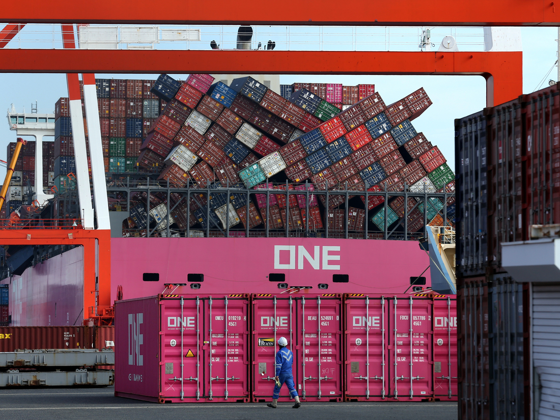 The Risks Of Fully Loaded Mega-Container Ships : NPR