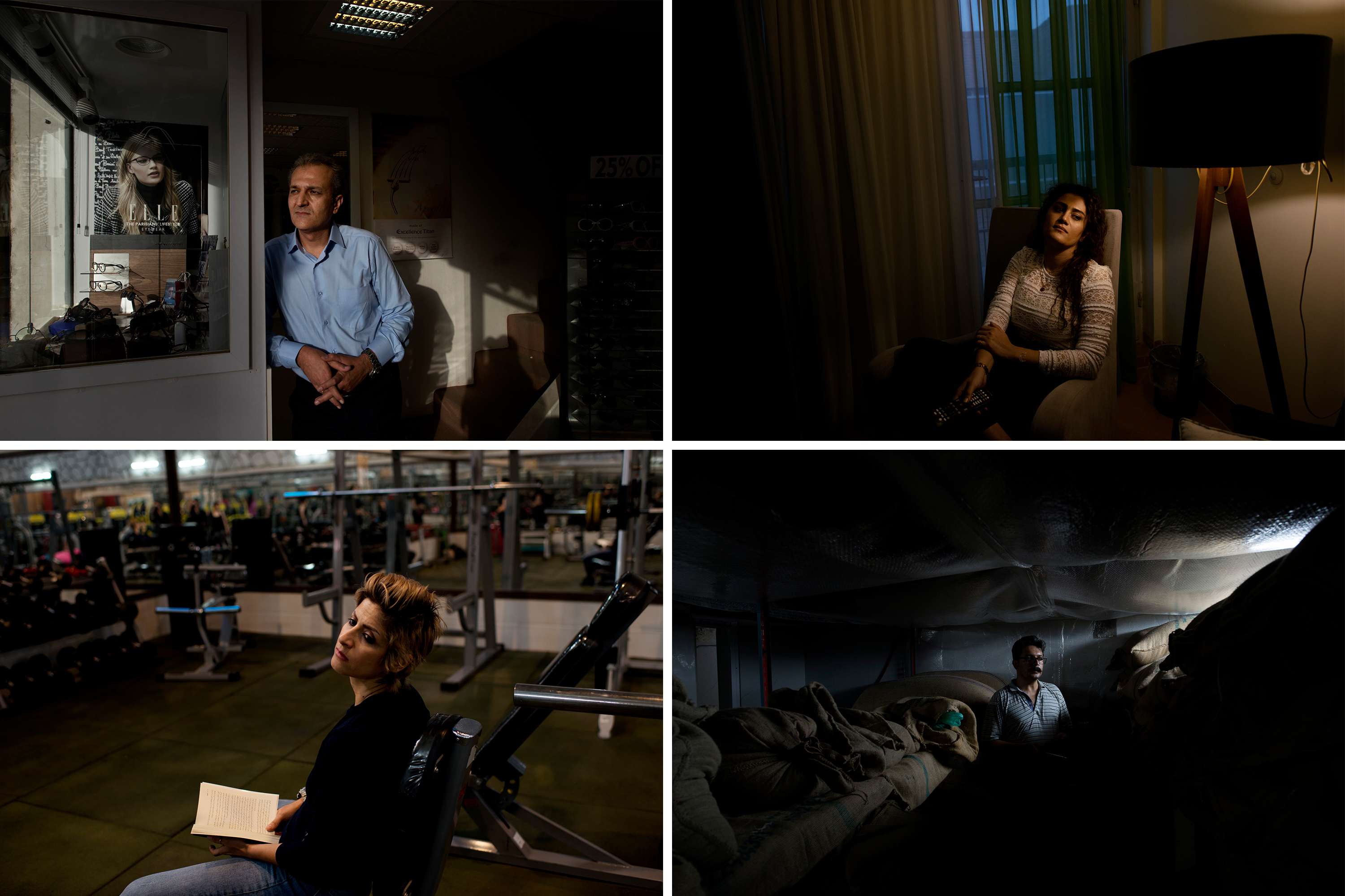 Clockwise from top left: Mehdi Ashraf, Sepideh Hadifar, Hossein Jalalian, Elham Farahmand. (Marjan Yazdi)