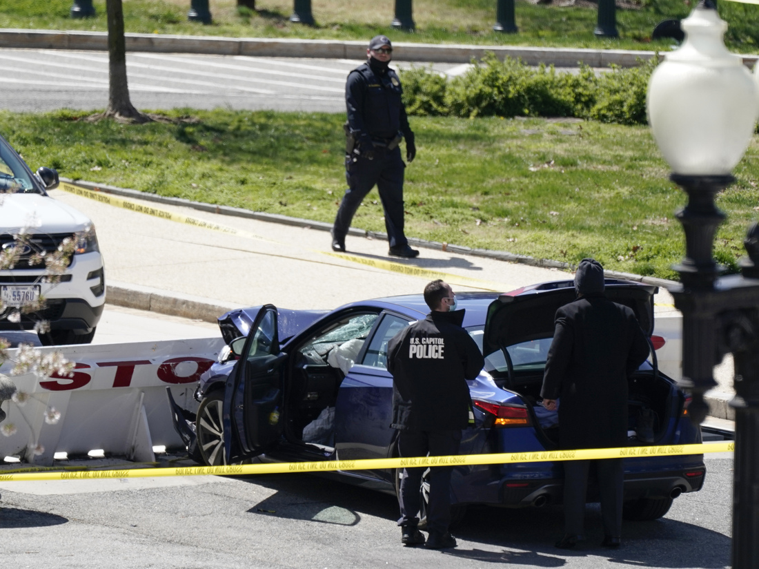 U.S. Capitol On Lockdown After Car Rams Officers, Police Say : NPR