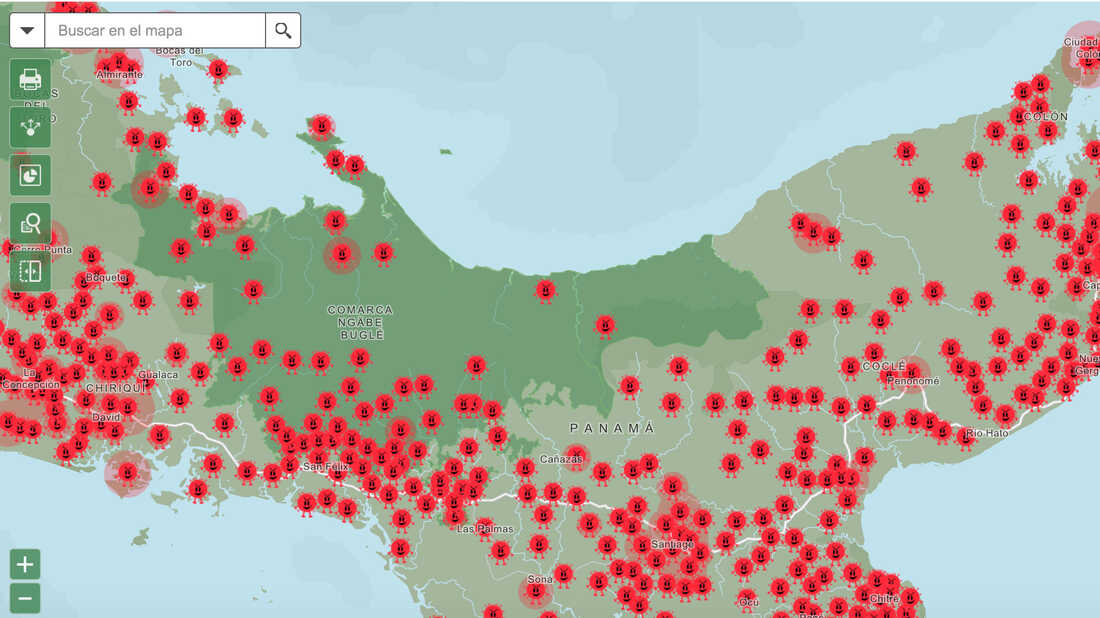 His Maps Are Saving Lives During Panama S Pandemic Goats And Soda NPR   Map Panama Wide 5d1575a52200605b4d791417fa706c480ced6390 S1100 C50 