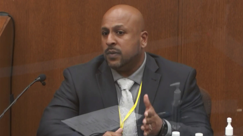 Senior Special Agent James Reyerson of the Minnesota Bureau of Criminal Apprehension testifies Wednesday at the trial of former police officer Derek Chauvin in the death of George Floyd.