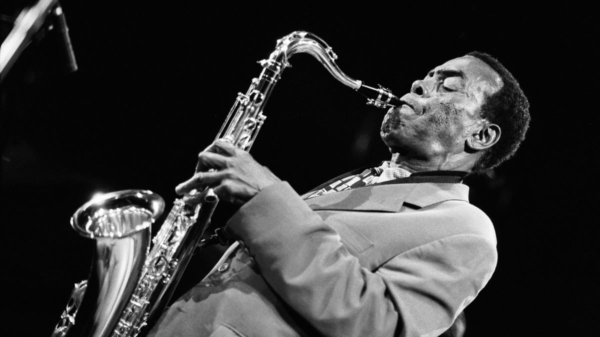 Sonny Simmons performs on May 30th 1997 at the Bimhuis in Amsterdam, Netherlands.