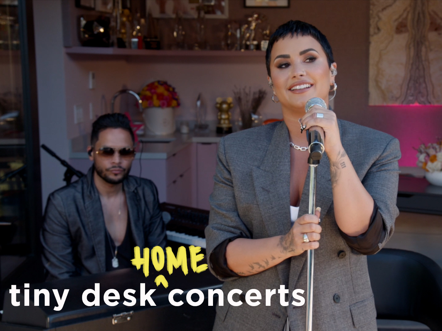Demi Lovato performs a Tiny Desk (home) concert. (NPR)
