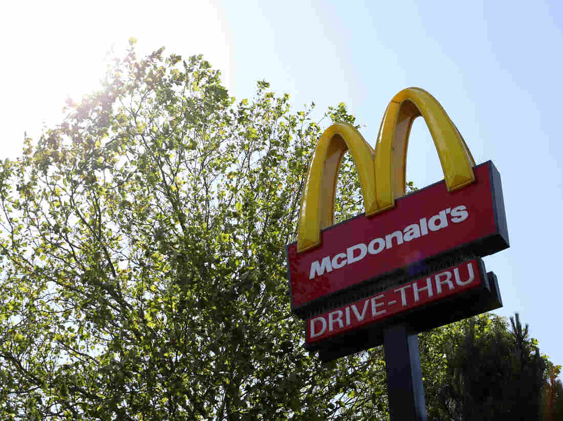 SOUTHAMPTON, ENGLAND - MAY 30: A sign is seen for McDonald's in Southampton which also has a Drive Thru on May 30, 2020 in Southampton, England. (Photo by Naomi Baker/Getty Images)