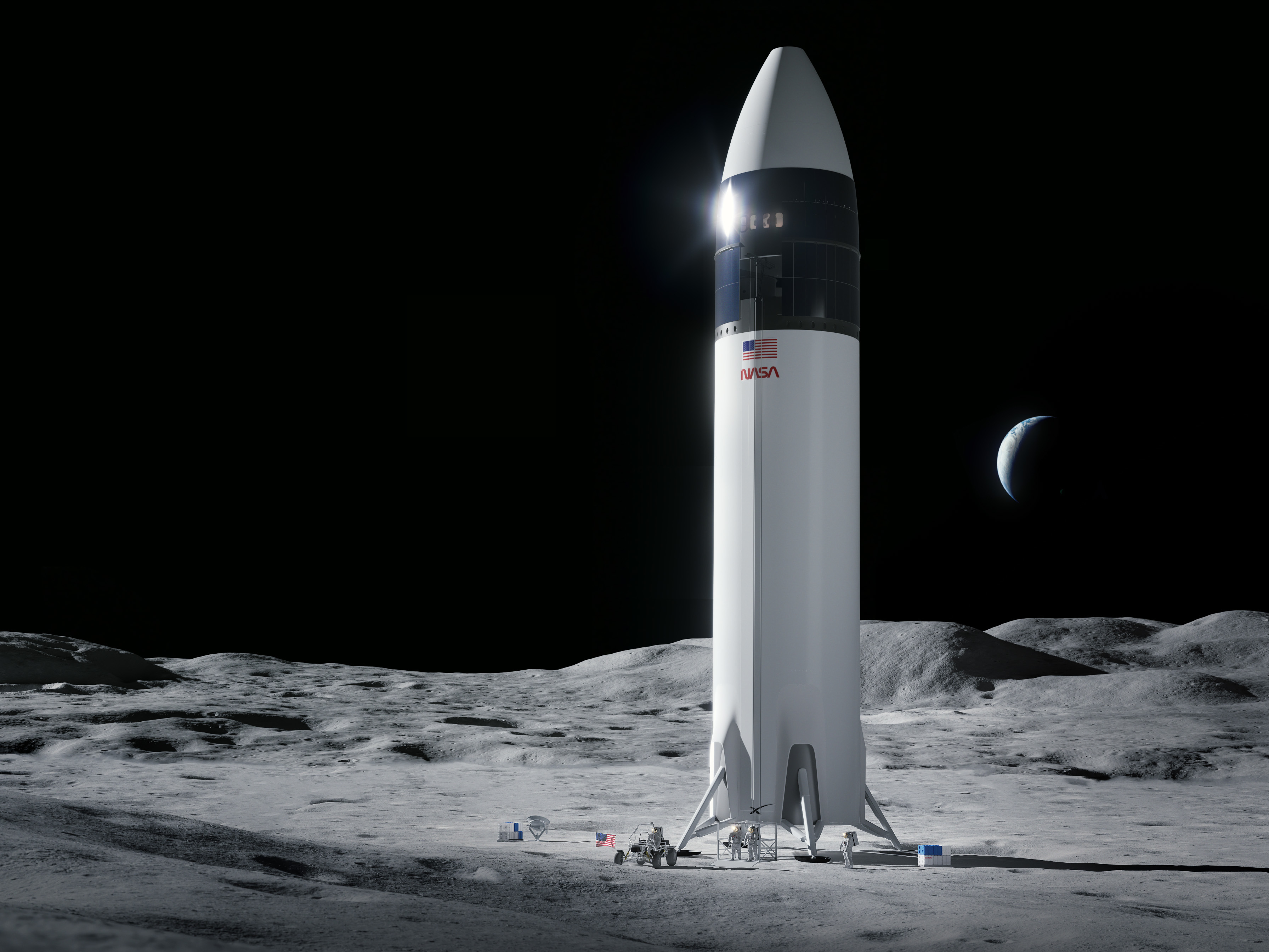 Nasa Pays Elon Musk S Spacex 2 9 Billion To Ferry Astronauts To Moon Surface Npr