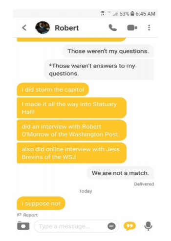 Bumble Blunder: Man Allegedly Boasts About Capitol Riot On
Dating App, Is Arrested 2