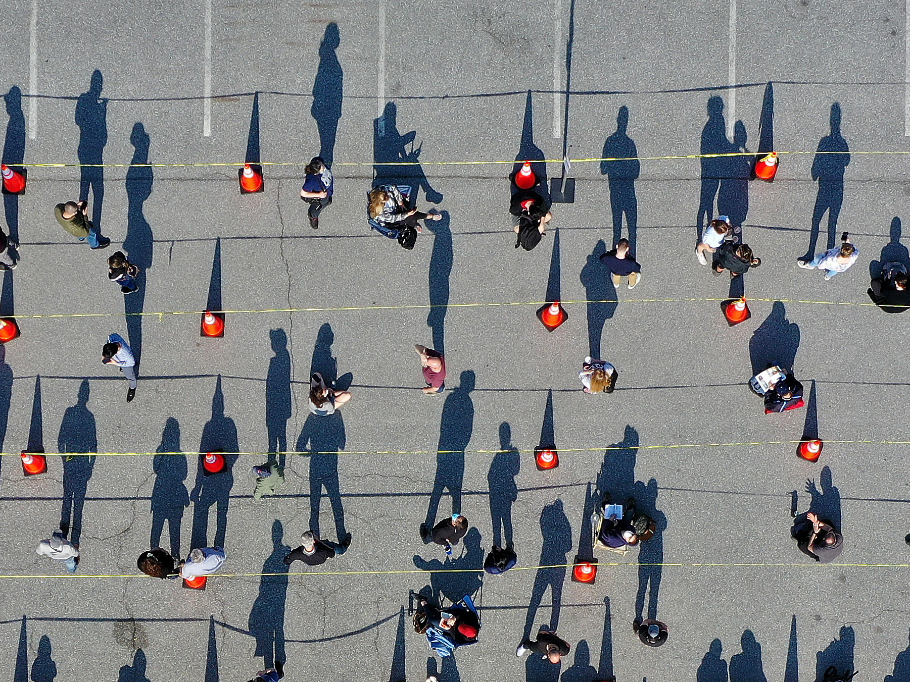People line up for COVID-19 vaccinations last month in Hagerstown, Md. Each person vaccinated helps end the pandemic, epidemiologists say, and helps lower the rate of hospitalization and death from COVID-19. (Getty Images)