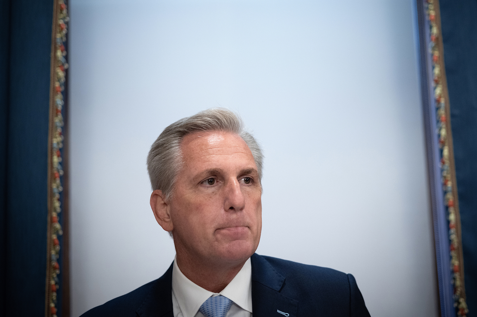 House Minority Leader Kevin McCarthy, R-Calif., speaks with reporters last week. (Getty Images)