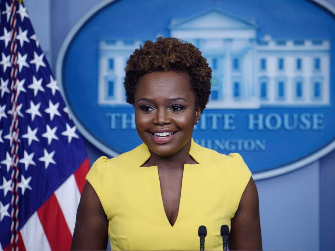 Karine Jean-Pierre holds first briefing as White House press