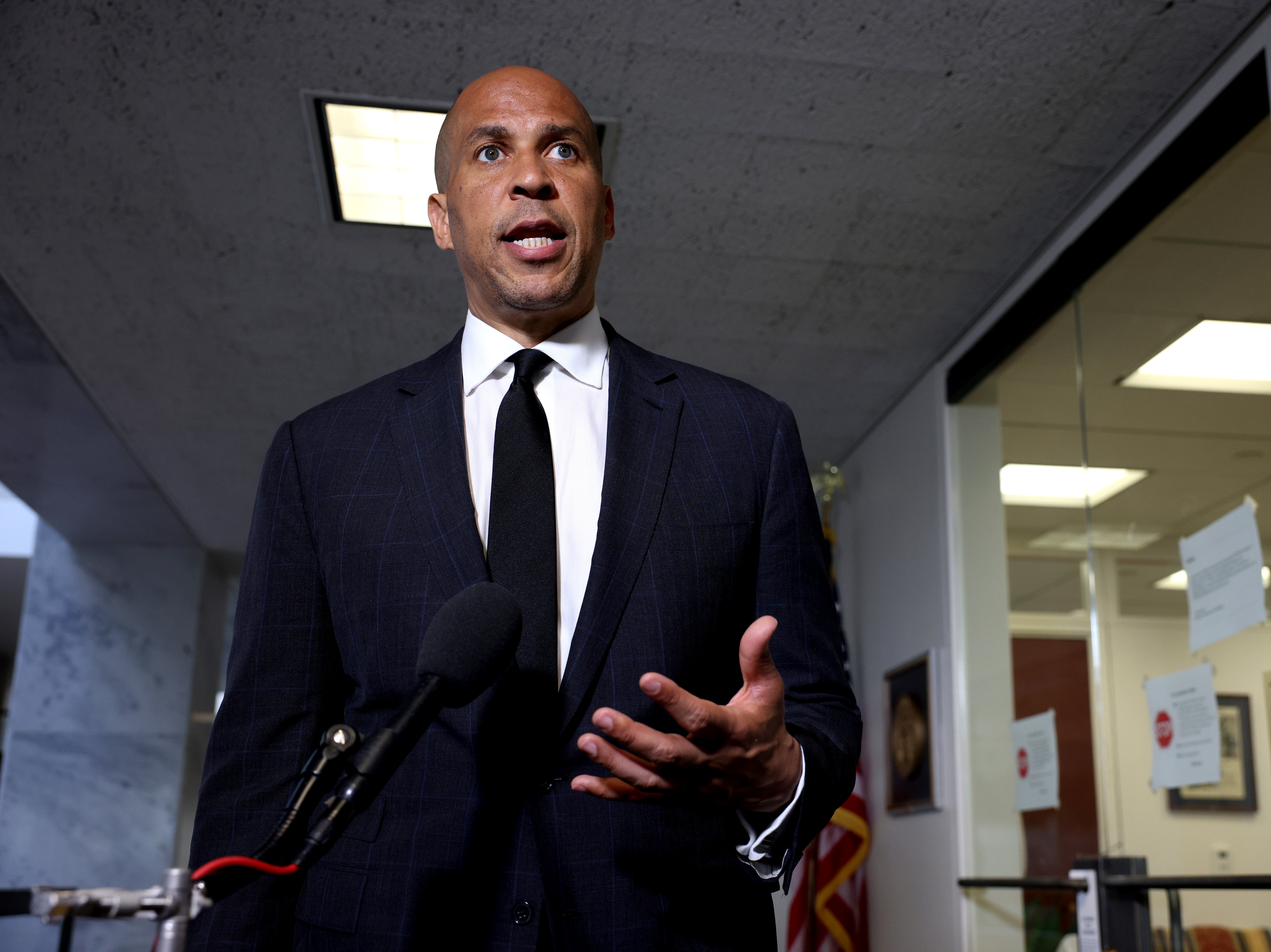 Democratic senators, led by Cory Booker of New Jersey, say they worry about how Google's products and policies may perpetuate bias. (Getty Images)