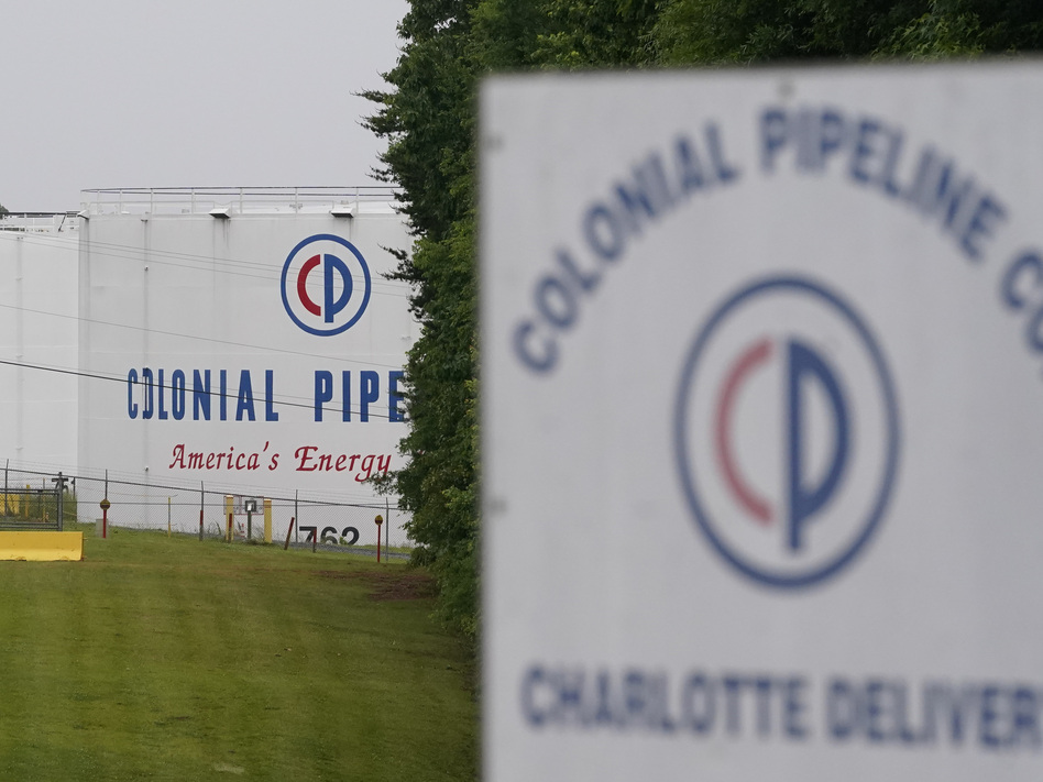 The entrance of Colonial Pipeline Co. in Charlotte, N.C. The company was the victim of a ransomware attack last month. (Chris Carlson/AP)