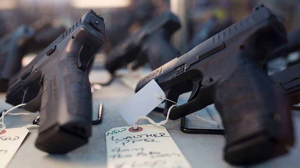 The Justice Department took a step toward making it easier for states to implement what are known as &quot;red flag laws&quot; on Monday, sharing a model for how states could temporarily remove guns from people deemed dangerous to themselves or others. (AFP via Getty Images)