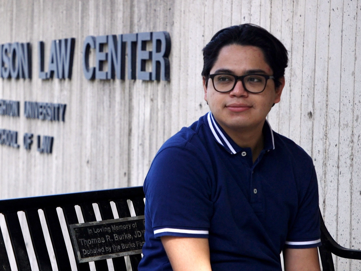 César Magaña Linares in front of the Creighton University School of Law. (César Magaña Linares)
