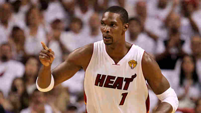 Chris Bosh of the Miami Heat plays in the 2011 NBA Finals in Miami, Fla.