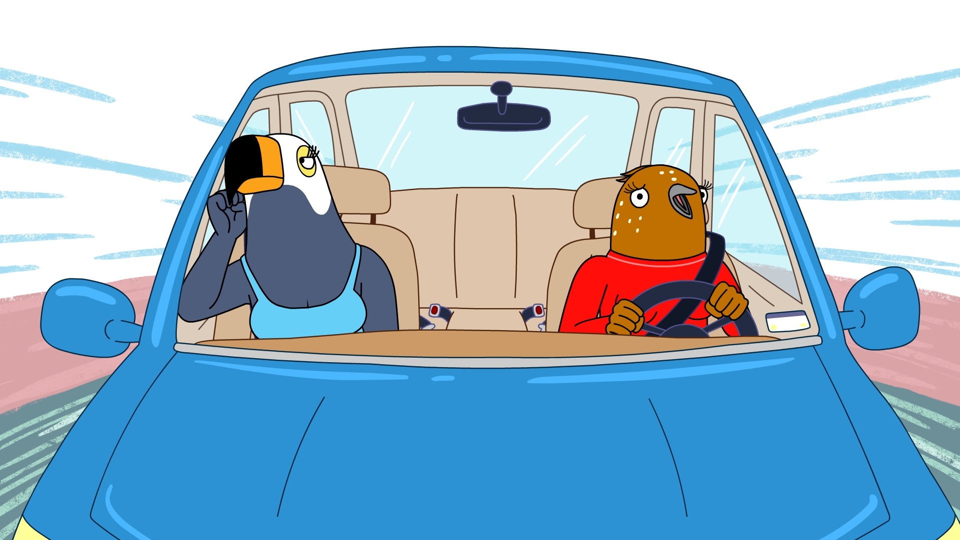 Tiffany Haddish and Ali Wong voice the titular characters in <em>Tuca & Bertie, </em>which entered its second season on Adult Swim. (Adult Swim)