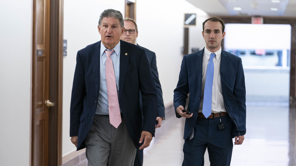 Sen. Joe Manchin, D-W.Va., has unveiled a series of voting and election provisions he'd support. (Sarah Silbiger/Bloomberg via Getty Images)
