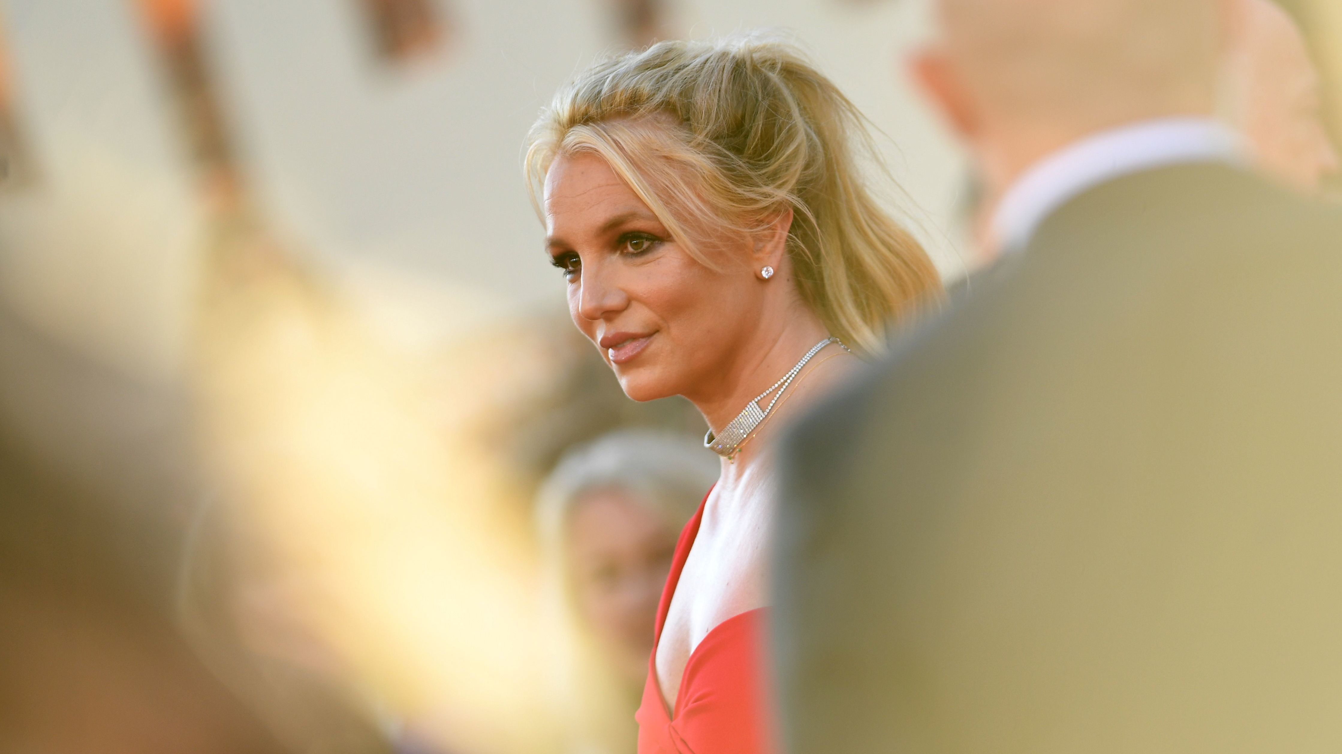 Britney Spears arrives at a movie premiere in Hollywood in 2019.