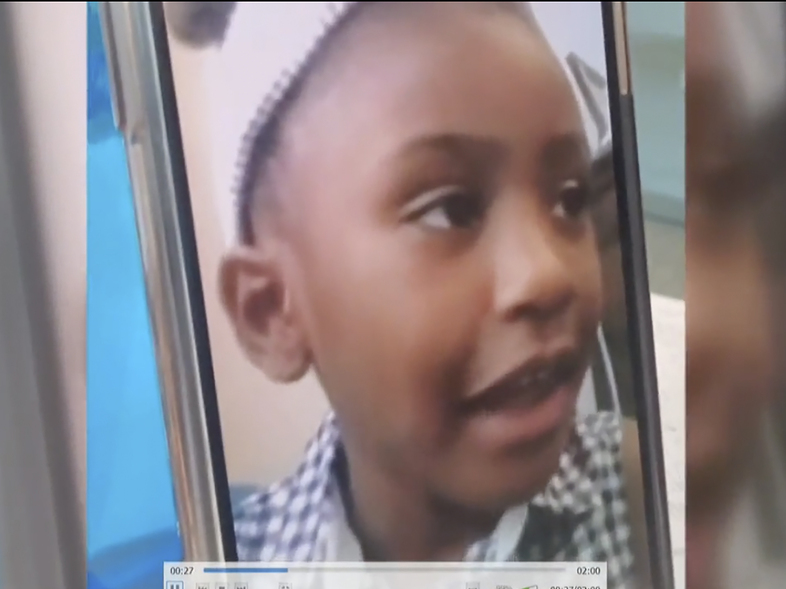 Gianna Floyd, the 7-year-old daughter of George Floyd, appears in a video played Friday during victim impact statements in the sentencing of former Minneapolis police officer Derek Chauvin in Minneapolis. (Court TV via AP/Pool)