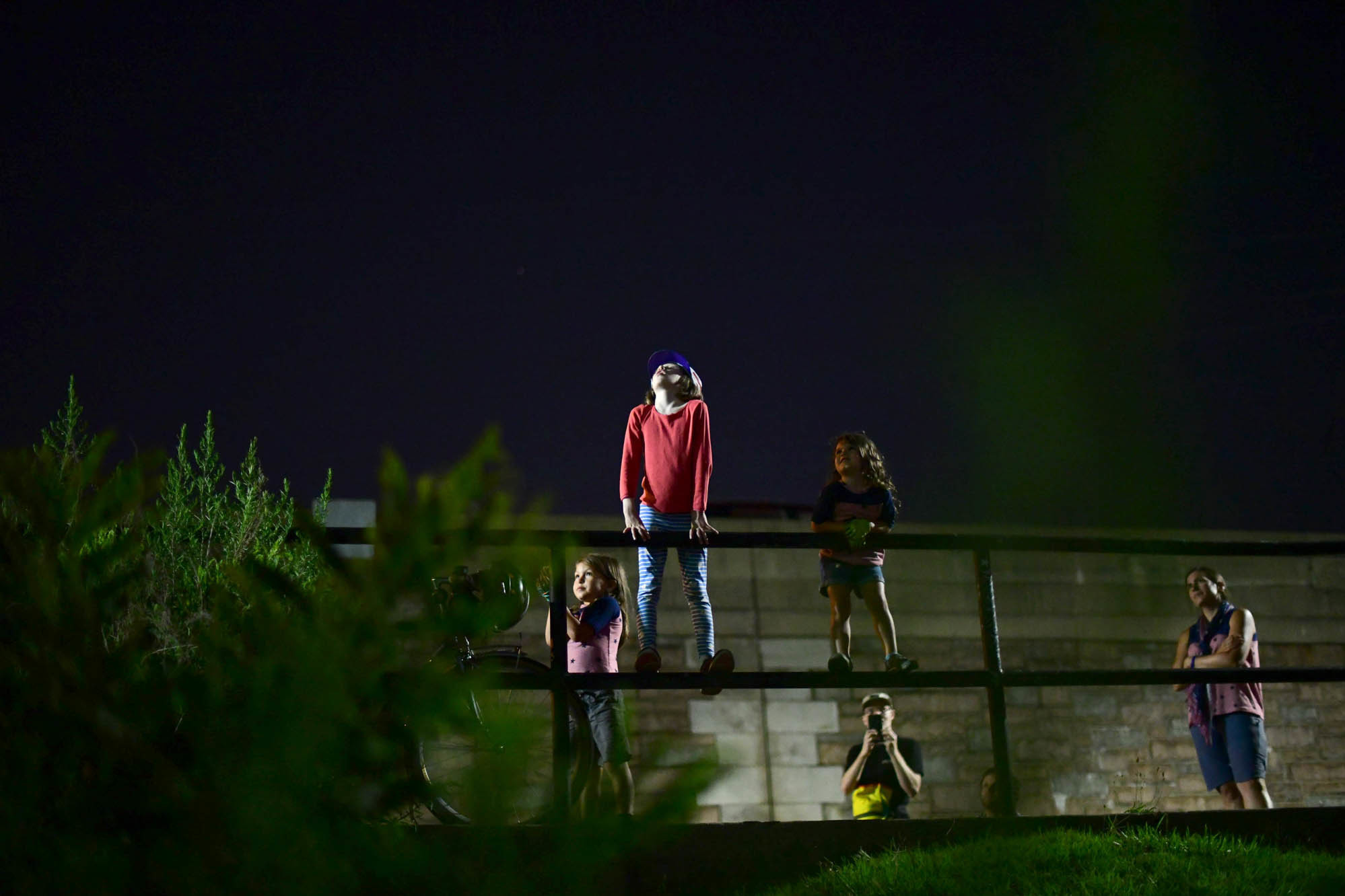 Children watch as Independence Day fireworks erupt over the Philadelphia Art Museum on July 4, 2021 in Philadelphia, Pennsylvania.
