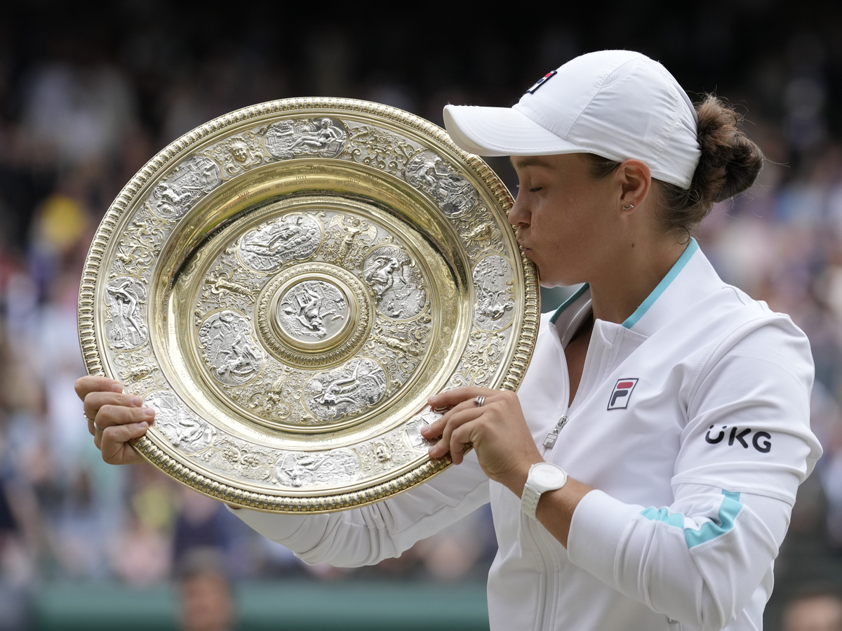 At Wimbledon, Ashleigh Barty Wins Women's Singles Trophy NPR