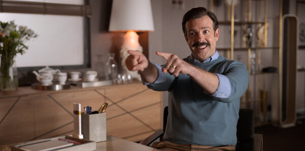 Jason Sudeikis in Ted Lasso, nominated for Outstanding Comedy Series.