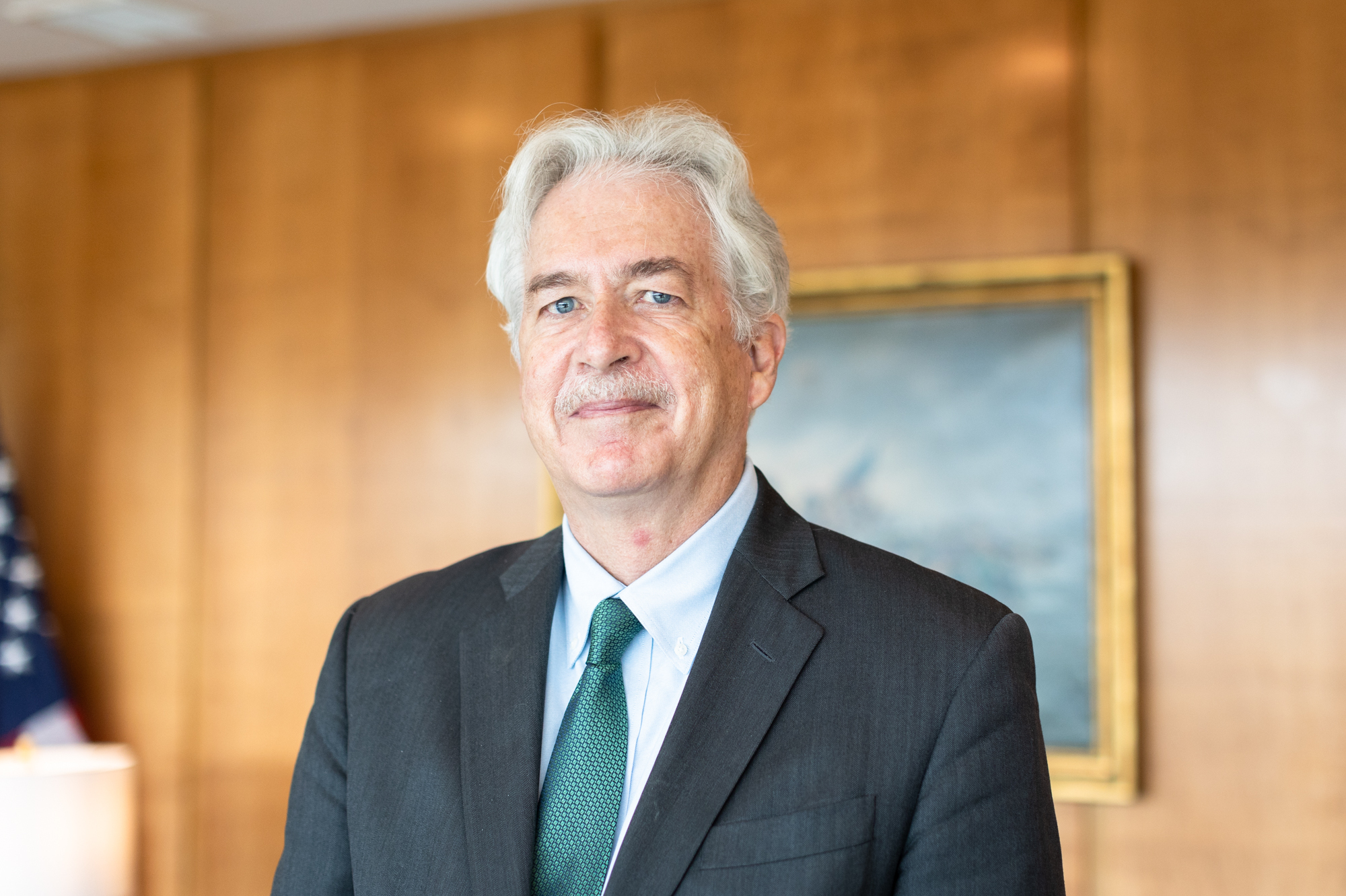CIA Director William J. Burns in his office in Langley, Va.