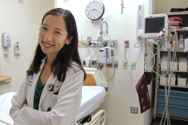 Dr. Leana Wen is in favor of COVID-19 vaccine mandates. "I don't think that people should have the choice to infect others with a potentially fatal and extremely contagious virus," she says. Wen is pictured above in the emergency department at Brigham and Women's Hospital in Boston on Aug. 14, 2012.