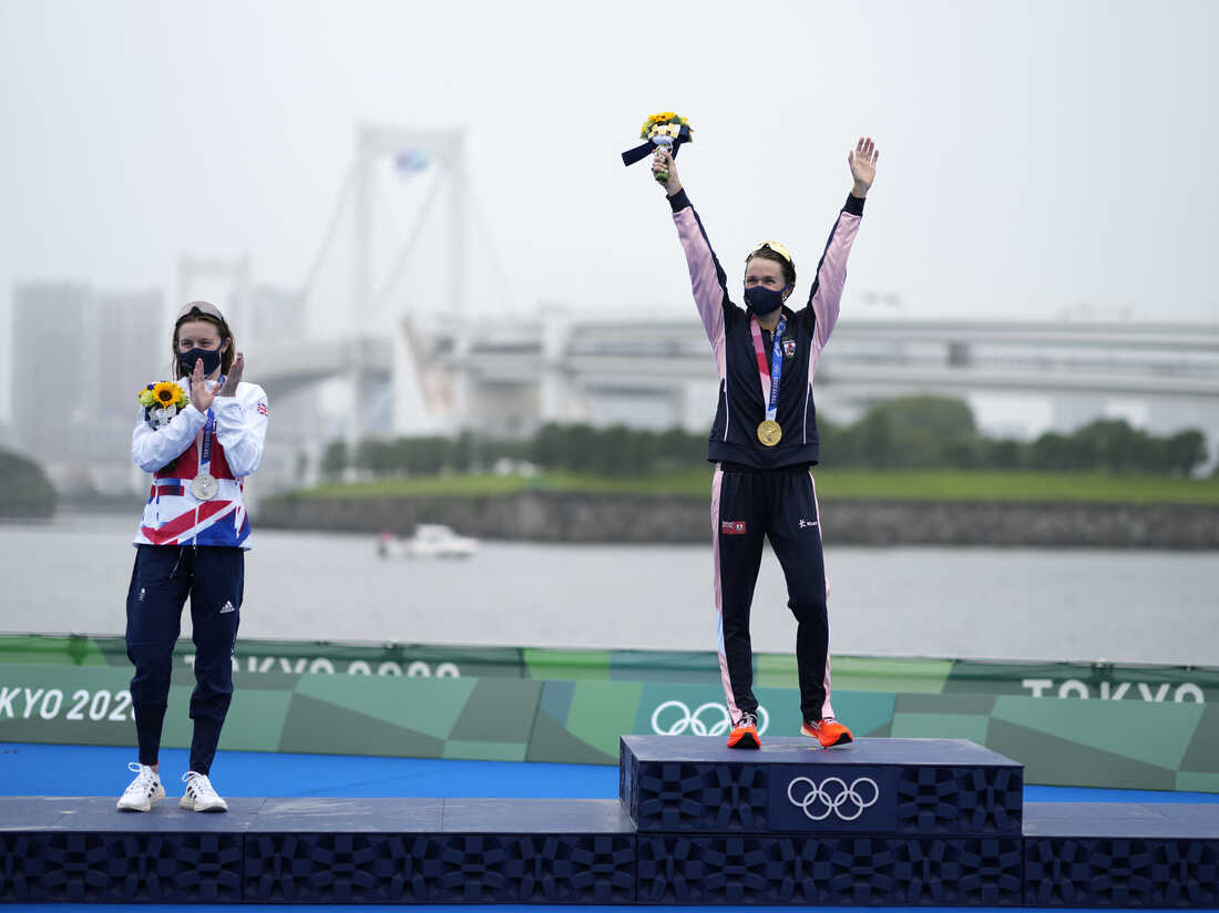 summer olympic medal podium