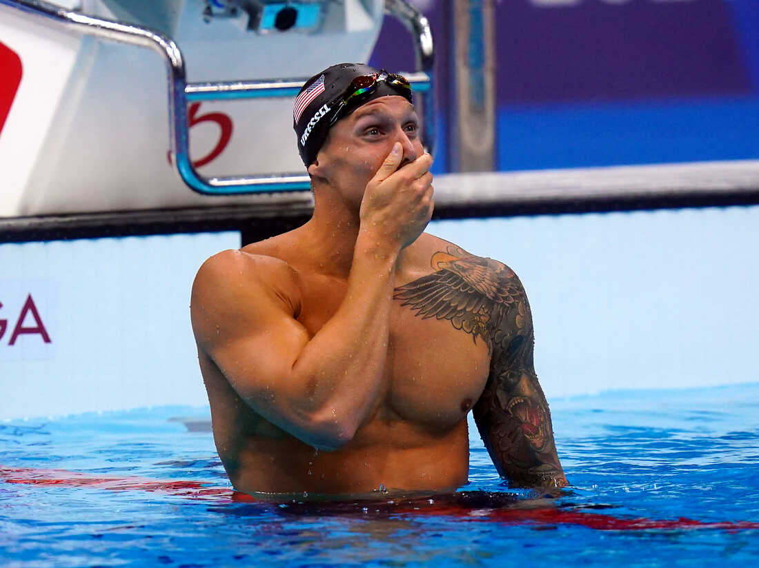 The 27-year old son of father (?) and mother(?) Caeleb Dressel in 2024 photo. Caeleb Dressel earned a  million dollar salary - leaving the net worth at 0.1 million in 2024