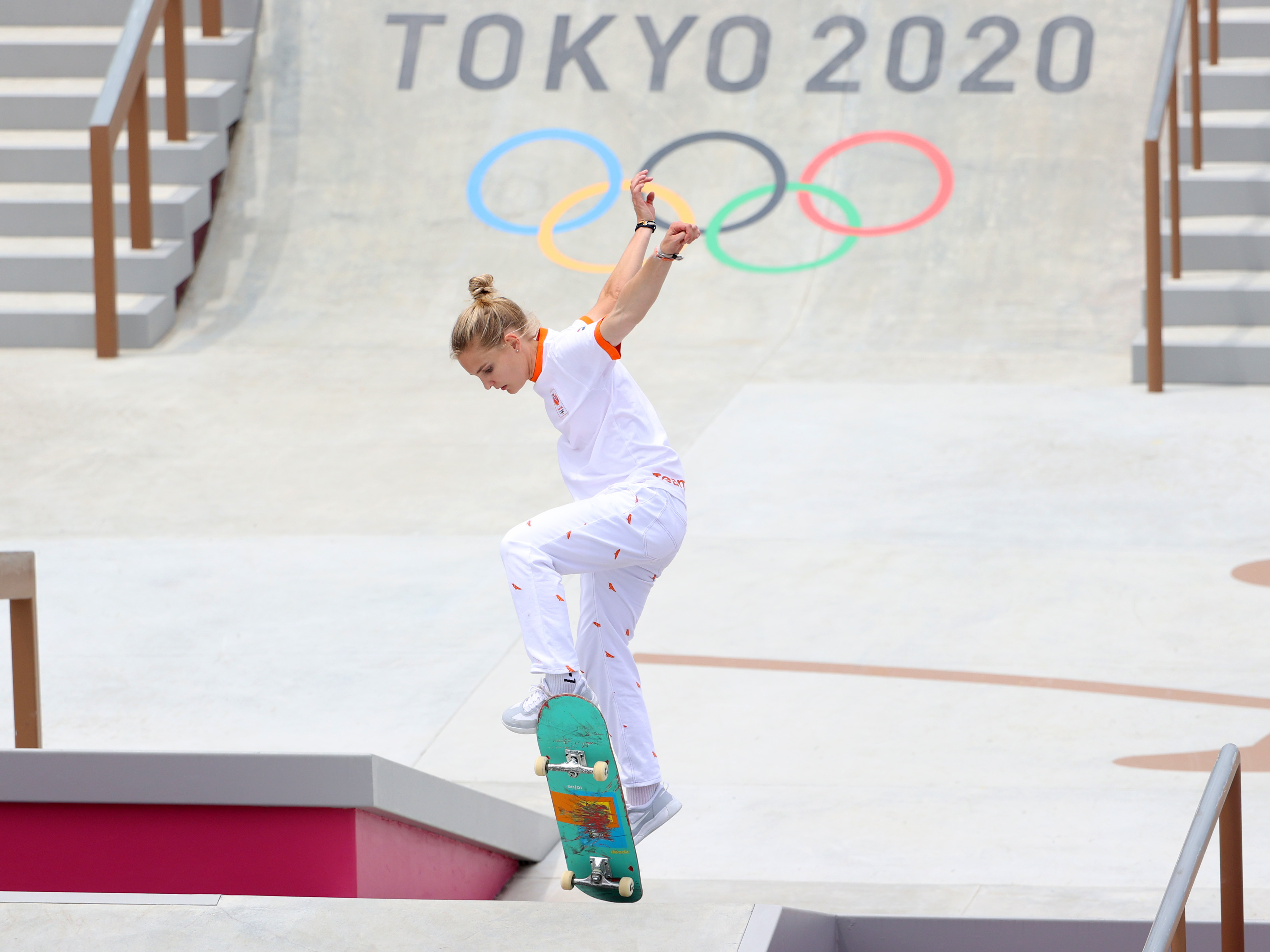 Roos Zwetsloot of Team Netherlands competes during the Women's Street Final on day three of the Tokyo 2020 Olympic Games at Ariake Urban Sports Park on July 26, 2021 in Tokyo, Japan. (Getty Images)