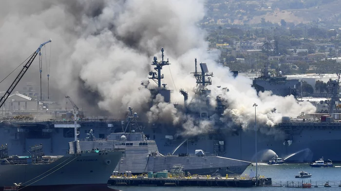 Navy charges sailor with arson of ship